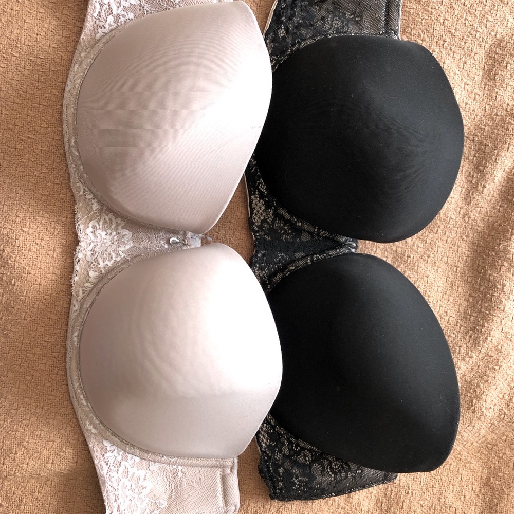 BOTH strapless bras